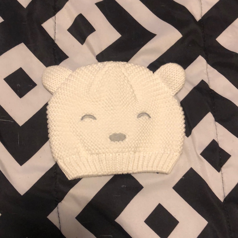 Stretchy crochet hat with ears